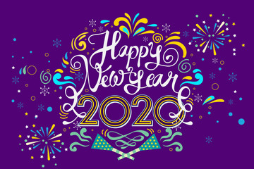 Decorative 2020 Happy New Year Vector 