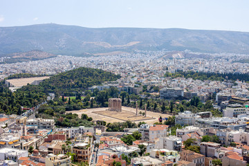 Fototapeta na wymiar Panoramic view of the city of Athens
