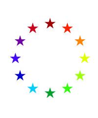 Europa Sterne bunter Regenbogen