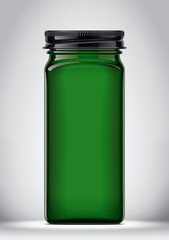 Glass Jar Mockup on Background. 