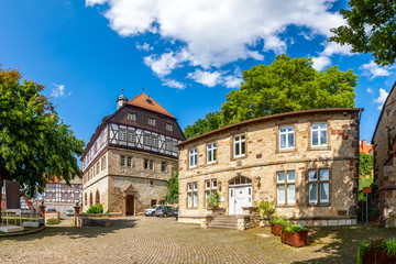 Naklejka premium Rathaus der Stadt Warburg, Hessen, Deutschland 