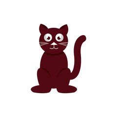 halloween cat mascot isolated icon
