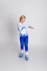 Little girl figure skating