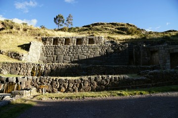 Fototapeta na wymiar Tambomachay Inca water fountain ruin, Peru