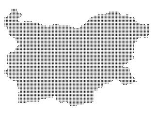 Fototapeta na wymiar Halftone Bulgaria Map Vector illustration eps 10