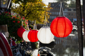 Street decoration for the Liberation Day, Leiden, Netherlands