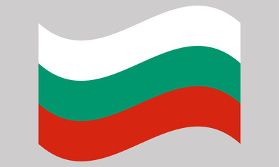 Wave Bulgaria Flag Vector illustration eps 10