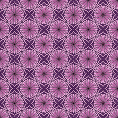 Geometric tiled floral seamless pattern