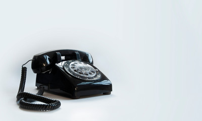 Retro Phone with Negative Space