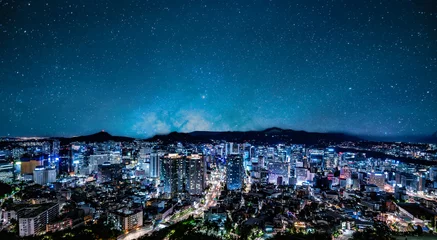 Fotobehang Seoul from Above © bardia