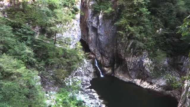 Beautiful natural waterfall in Skocjan, Slovenija