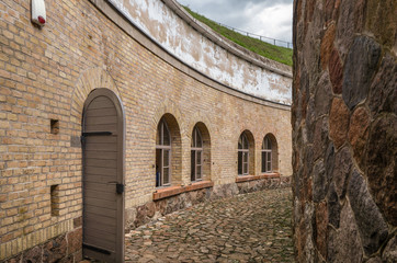 Fototapeta na wymiar Historic Prussian fortress Boyen in Giżycko, Masuria, Poland.
