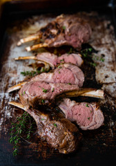 Lamb Ribs Baked on Sheet Pan