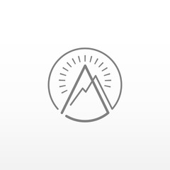 Mountain logo design. Vector image.