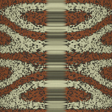 Snake seamless texture, orange dirty white, symmetrical, very high resolution