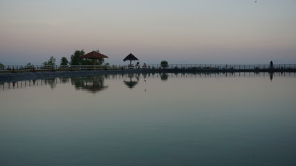 Beautiful scenery in the Jogjakarta reservoir