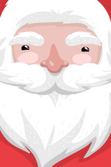 Santa Claus greeting card. Merry Christmas card, poster, banner design. Place your text here. Vector illustration EPS 10