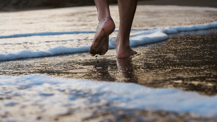 Evening walk on the beach.