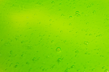 Green bubble background. Top view.