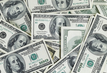 Stack of 100 Dollar bills