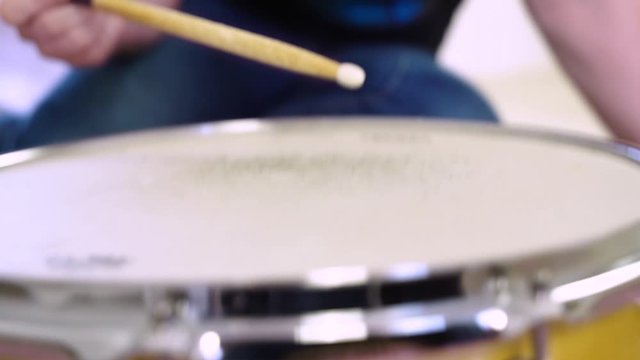 Man Drumming With Drumstick