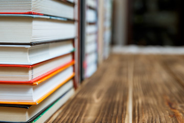 Books stack texture and background
