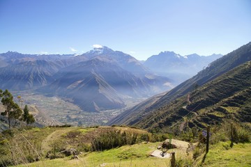Urubamba valley in the Andes of Peru