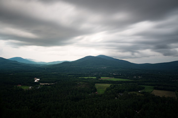 landscape with mountains and clouds new Hampshire