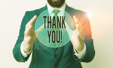 Handwriting text writing Thank You. Conceptual photo polite expression used when acknowledging gift...