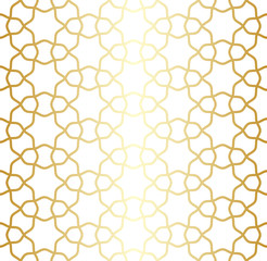 Golden lattice, arabic moroccan seamless pattern, background