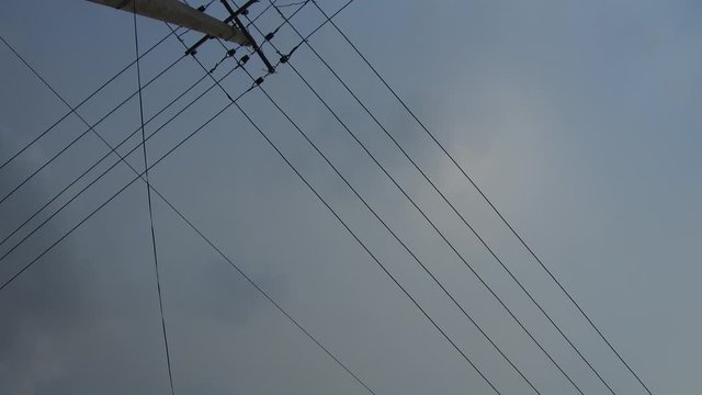 Electric lines of a street 