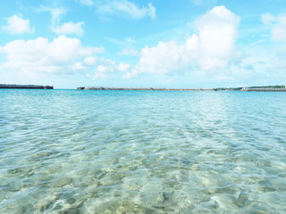 与論島の青くて美しい海