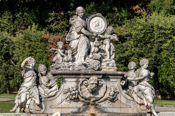 The Cerere Fountain at the Royal Palace of Caserta, Italy. - obrazy, fototapety, plakaty