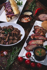 Meat types on the table