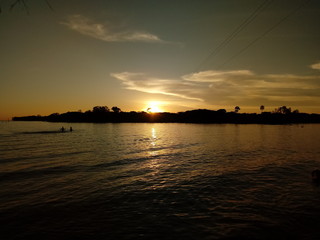 Naklejka premium sunset at the sea