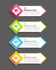 Modern infographics element number template.  Can be used for workflow layout, diagram, business step options, banner, web design. Vector illustration eps 10