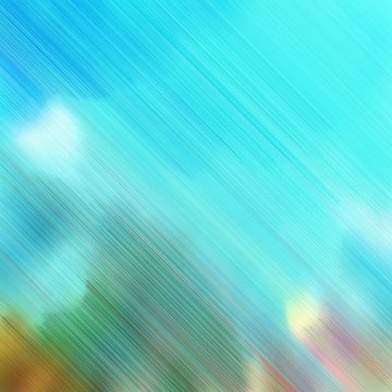 diagonal speed lines background or backdrop with medium turquoise, turquoise and dim gray colors. dreamy digital abstract art. square graphic © Eigens