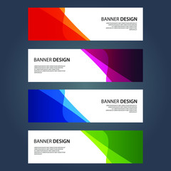 Naklejka premium Vector Abstract design banner web template