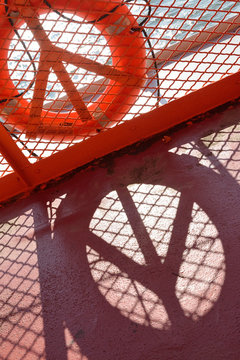 Rettungsring auf Staten Island Ferry, New York City