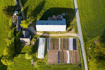aerial view of ecological farm 