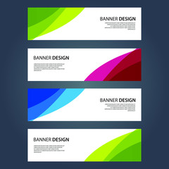 Naklejka premium Vector Abstract design banner web template
