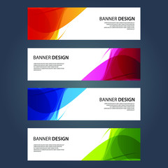 Naklejka premium Vector Abstract design banner web template