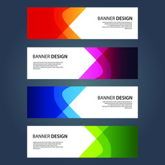 Naklejka premium Vector Abstract design banner web template