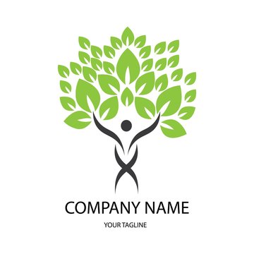human tree logo vector