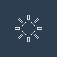 Sun outline icon for web and mobile