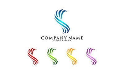 Abstract S set template logo
