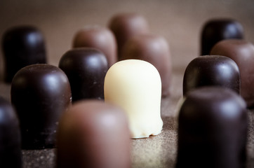 Black and white chocolate marshmallows