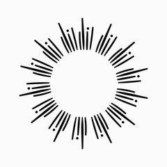 Hand drawn sunburst image
