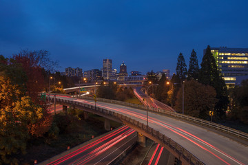 Obraz premium Portland cityscape under night