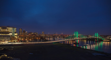Fototapeta na wymiar Portland cityscape under night